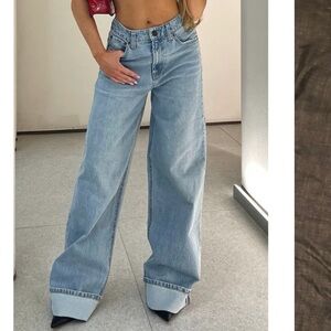 Fashion Nova Light Blue Flare Jeans